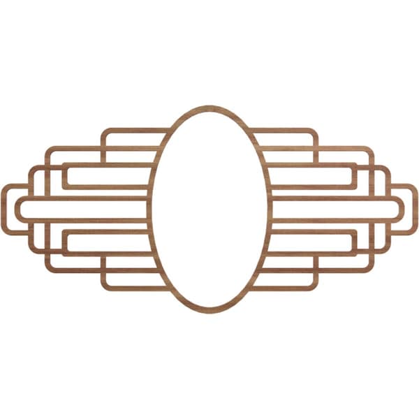 Ekena Millwork Elizabeth Wood Fretwork Prcd Ceiling Medallion, Walnut, 28"W x 14"H x 7 3/4"IW x 13 1/4"IH x 1/4"T CMWP28X14X0250EBWA - main